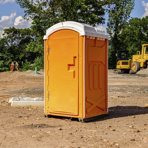 how often are the portable toilets cleaned and serviced during a rental period in Benedict MN